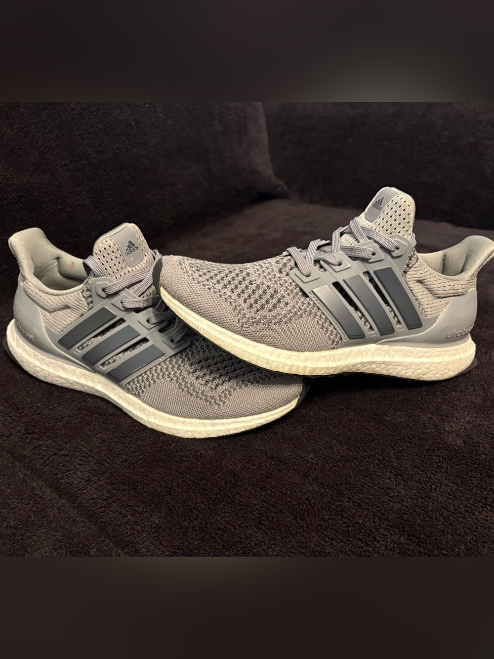 Adidas UltraBoost 1.0 Mens Size 7 DNA Grey Athletic Running Shoes HQ4200